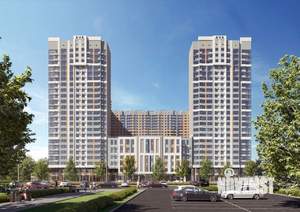 1-к квартира, строящийся дом, 47м2, 22/23 этаж